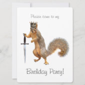 Invitation à la fête d'anniversaire de King Squirr (Devant)