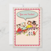 Invitation à la fête d'anniversaire de Kitty Chat  (Dos)