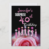 Invitation à la fête d'anniversaire de la 40e SURP (Devant / Derrière)