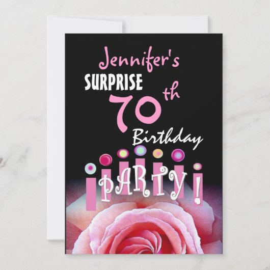 Invitation à la fête d'anniversaire de la 70e SURP (Devant)