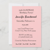 Invitation à la fête d'anniversaire de la 70e SURP (Dos)