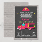 Invitation à la fête d'anniversaire de la camionne (Devant / Derrière)