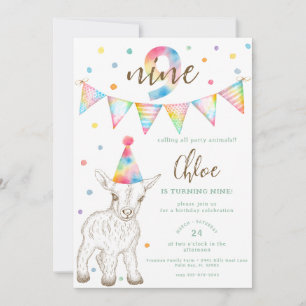 Invitation à la fête d'anniversaire de la chèvre a