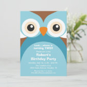 Invitation à la fête d'anniversaire de la Chouette (Debout devant)