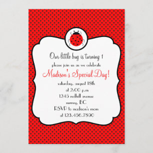 Invitation à la fête d'anniversaire de la coccinel