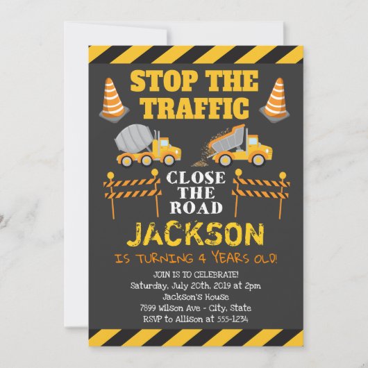 Invitation à la fête d'anniversaire de la construc (Devant)