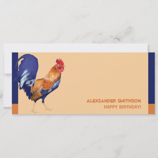 Invitation à la fête d'anniversaire de la coq (Dos)