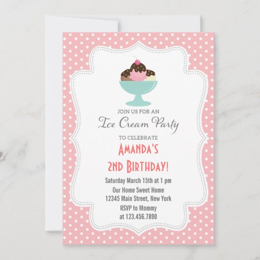 Invitation à la fête d'anniversaire de la Crème de (Devant)
