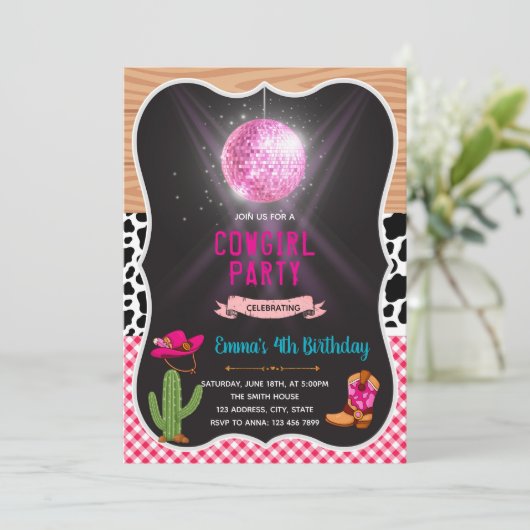 Invitation à la fête d'anniversaire de la danse de (Debout devant)