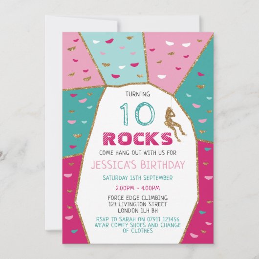 Invitation à la fête d'anniversaire de la Escalade (Devant)