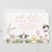 Invitation à la fête d'anniversaire de la ferme (Devant)