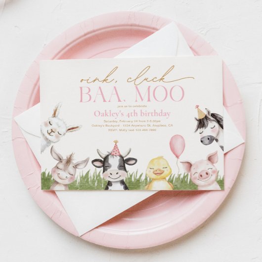 Invitation à la fête d'anniversaire de la ferme