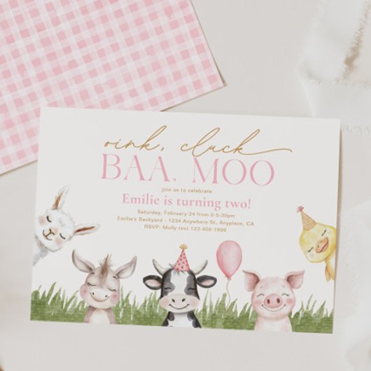 Invitation à la fête d'anniversaire de la ferme