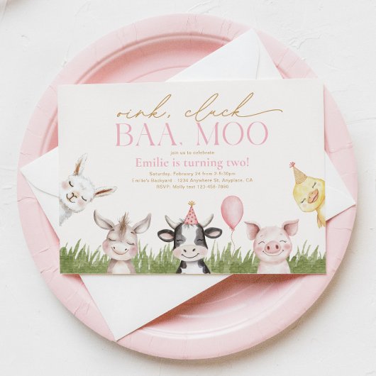 Invitation à la fête d'anniversaire de la ferme