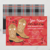 Invitation à la fête d'anniversaire de la fille (Devant / Derrière)