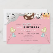 Invitation à la fête d'anniversaire de la fille an (Devant)
