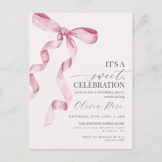 Invitation à la fête d'anniversaire de la fille au (Devant)
