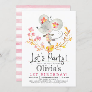 Invitation à la fête d'anniversaire de la fille de