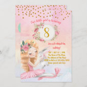 Invitation À La Fête D'Anniversaire De La Fille De (Devant / Derrière)