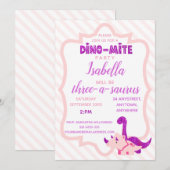 Invitation à la fête d'anniversaire de la fille Di (Devant / Derrière)