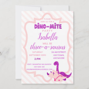 Invitation à la fête d'anniversaire de la fille Di
