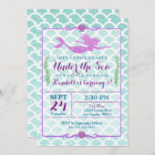 Invitation à la fête d'anniversaire de la fille Me (Devant / Derrière)