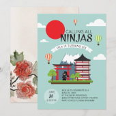 Invitation à la fête d'anniversaire de la fille Ni (Devant / Derrière)