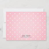 Invitation à la fête d'anniversaire de la fille ro (Dos)