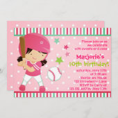 Invitation à la fête d'anniversaire de la fille ro (Devant / Derrière)