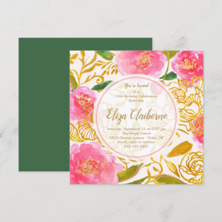 Invitation à la fête d'anniversaire de la florale 