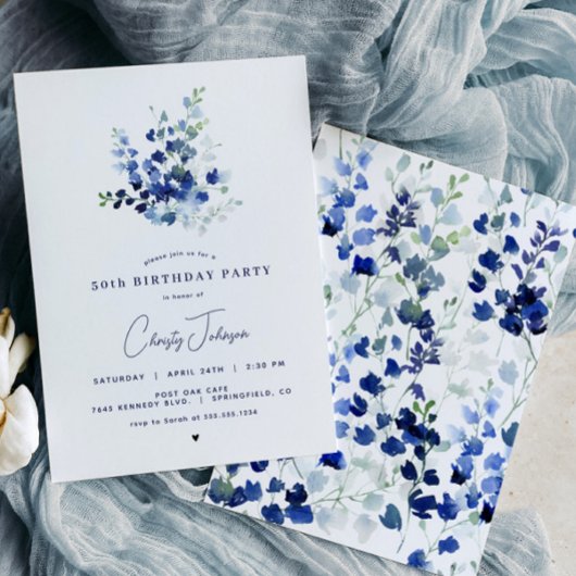 Invitation à la fête d'anniversaire de la Flore bl