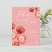 Invitation à la fête d'anniversaire de la fraise (Debout devant)