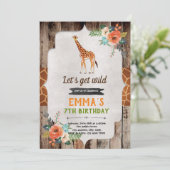 Invitation à la fête d'anniversaire de la Girafe (Debout devant)