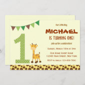 Invitation à la fête d'anniversaire de la Girafe C (Devant / Derrière)