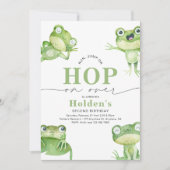 Invitation à la fête d'anniversaire de la grenouil (Devant)