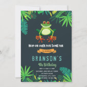 Invitation à la fête d'anniversaire de la grenouil (Devant)