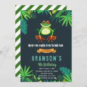 Invitation à la fête d'anniversaire de la grenouil (Devant / Derrière)
