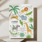 Invitation à la fête d'anniversaire de la Jungle