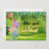 Invitation à la fête d'anniversaire de la Jungle (Dos)