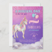 Invitation à la fête d'anniversaire de la Licorne (Devant)