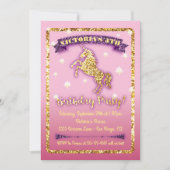 Invitation à la fête d'anniversaire de la licorne (Devant)