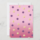 Invitation à la fête d'anniversaire de la licorne (Dos)