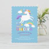 Invitation à la fête d'anniversaire de la licorne (Debout devant)