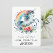 Invitation à la fête d'anniversaire de la licorne  (Debout devant)