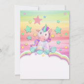 Invitation à la fête d'anniversaire de la licorne (Dos)