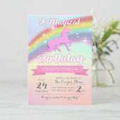 Invitation à la fête d'anniversaire de la licorne  (Debout devant)