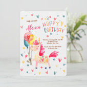Invitation à la fête d'anniversaire de la licorne (Debout devant)