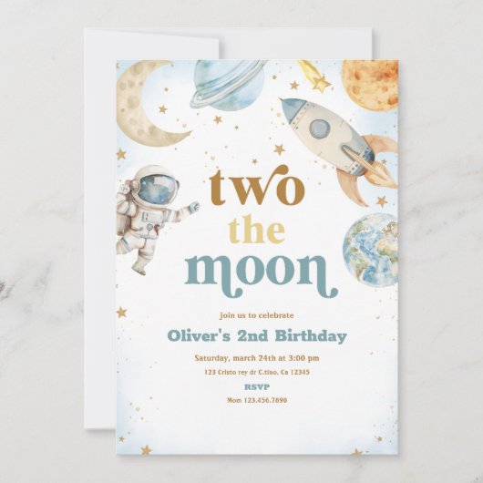 Invitation à la fête d'anniversaire de la Lune (Devant)