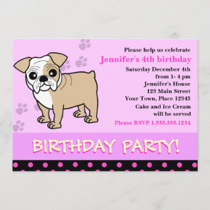 Invitation à la fête d'anniversaire de la marionne