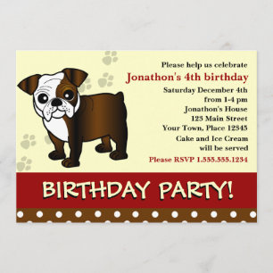 Invitation à la fête d'anniversaire de la marionne